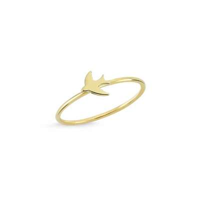 14 Ayar Altın Kuş Figürlü Yüzük - ENGİNGOLD