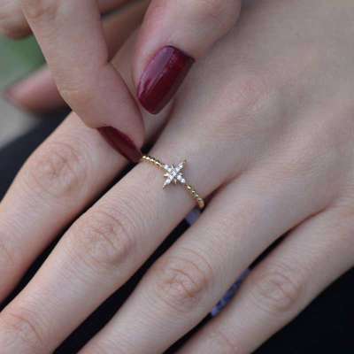 Pole Star 14-Karat Gold Ring - Thumbnail