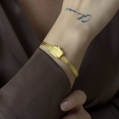 14 Ayar Altın Light Klasik Trabzon Hasır Bileklik - 3