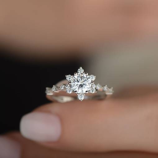 14 Ayar Ayar Altın Lotus Çiçeği Yüzük Fiyat - 1