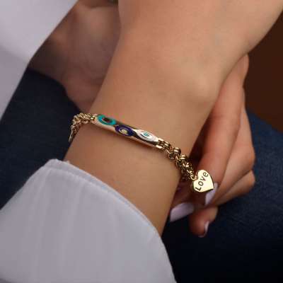 14 Ayar Altın Love Bileklik - ENGİNGOLD RZG