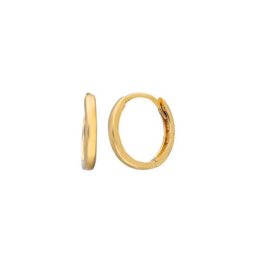 14 Ayar Altın Minimal Halka Küpe 1,5-1,7cm - 1