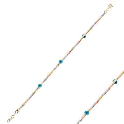 14 Ayar Altın Nazar Boncuklu Bileklik