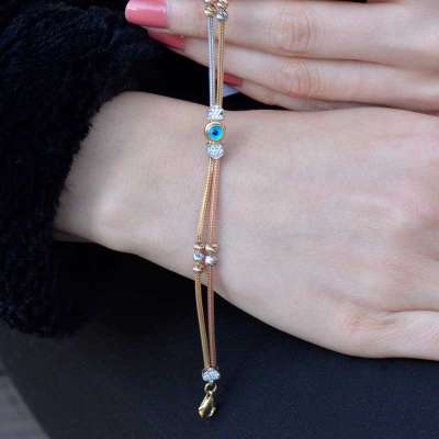 14 Ayar Altın Nazar Boncuklu Bileklik