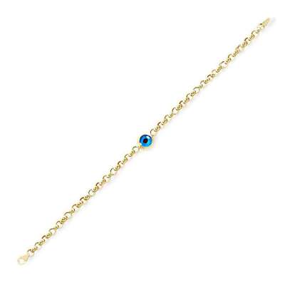 14 Ayar Altın Nazar Figürlü Halka Bileklik