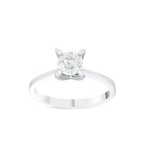 14 Ayar Altın Pırlanta Tektaş Yüzük – Zarif ve Şık Tasarım - 7