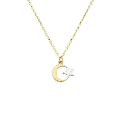 14 Ayar Altın Ayyıldız Kolye - ENGİNGOLD