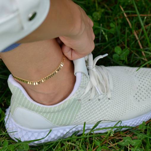 14 Ayar Altın Pullu Halhal - 1