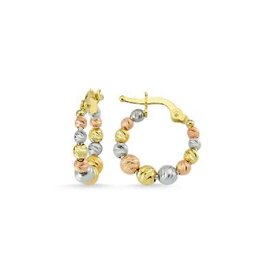 14 Ayar Altın Renkli Dorika Küpe