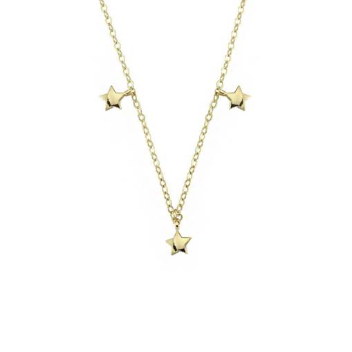 14 Ayar Altın Sade Yıldız Figürlü Kolye - 1