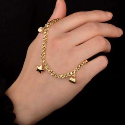 14 Ayar Altın Şans Bileklik - ENGİNGOLD BRC