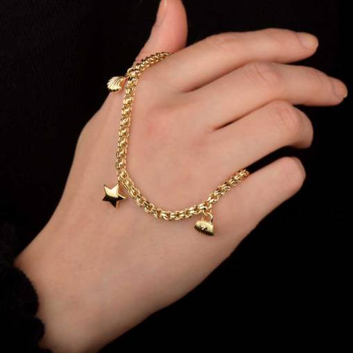 14 Ayar Altın Şans Bileklik - 1