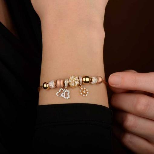 14 Ayar Altın Şans Bileklik - 1