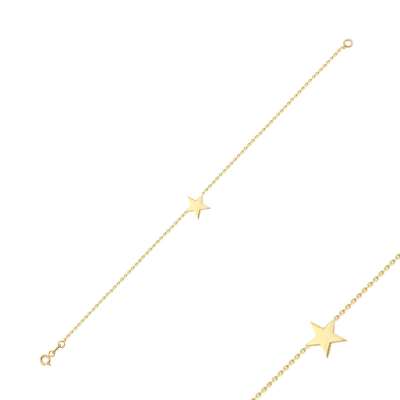 14 Ayar Altın Şans Yıldız Bileklik - ENGİNGOLD