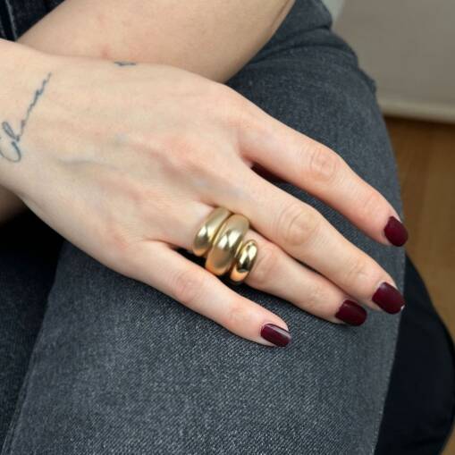 14 Ayar Altın Sarmal Yüzük – Regold Kıvrımlı Tasarım - 2