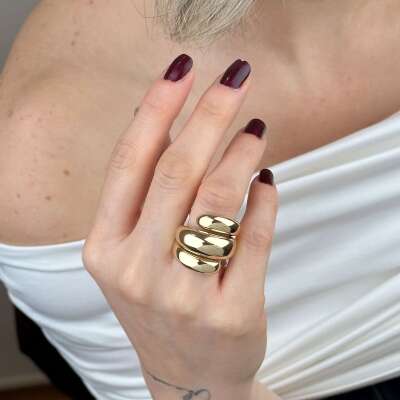 14 Ayar Altın Sarmal Yüzük – Regold Kıvrımlı Tasarım - 4