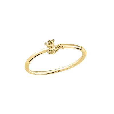 14 Ayar Altın Sincap Temalı Yüzük - ENGİNGOLD