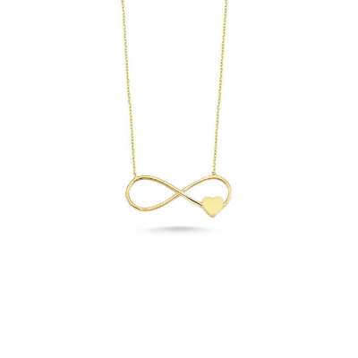 14 Ayar Altın Sonsuzluğun Kalbi Kolye - ENGİNGOLD