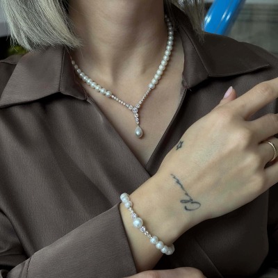 14 Ayar Altın Suyolu İnci Bileklik - 4