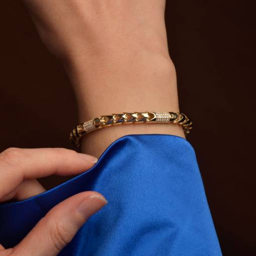 14 Ayar Altın Taşlı Bileklik - 1