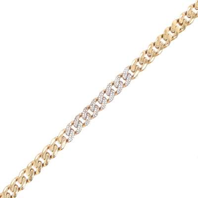 14 Ayar Altın Taşlı Halka Bileklik - 2