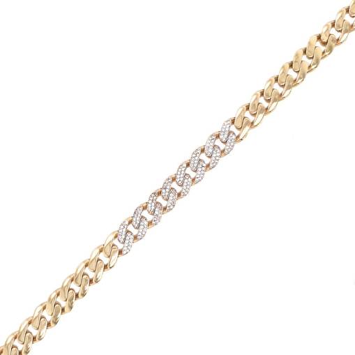 14 Ayar Altın Taşlı Halka Bileklik - 2