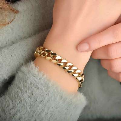 14 Ayar Altın Taşlı Halka Bileklik - 3