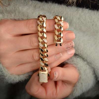 14 Ayar Altın Taşlı Halka Bileklik - 2