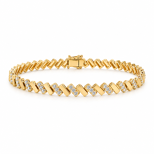 14 Ayar Altın TAŞLI MİNİMAL BİLEKLİK - 1