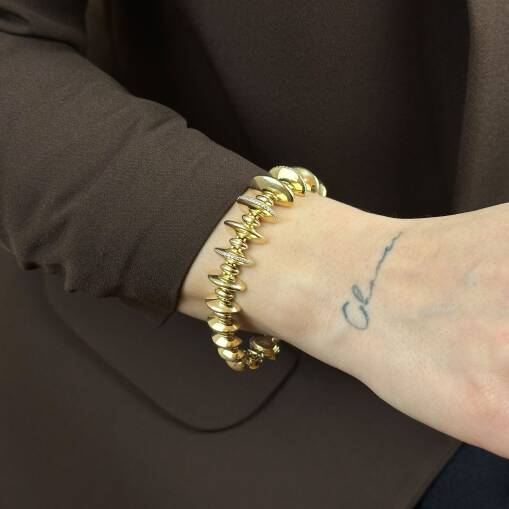 14 Ayar Altın Taşlı Ritim Bileklik - 2