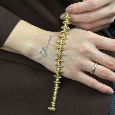 14 Ayar Altın Taşlı Ritim Bileklik - ENGİNGOLD MSH