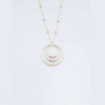 14 Ayar Altın Taşsız Halka Kolye