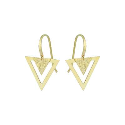 14 Ayar Altın Taşsız Küpe - ENGİNGOLD