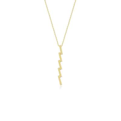 14 Ayar Altın Taşsız Yıldırım Kolye - ENGİNGOLD