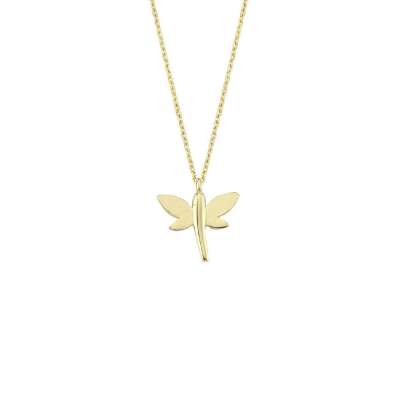 14 Ayar Altın Taşsız Yusufçuk Kolye - ENGİNGOLD