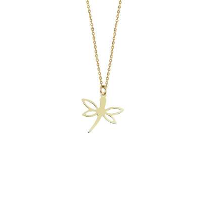 14 Ayar Altın Taşsız Yusufçuk Kolye - ENGİNGOLD