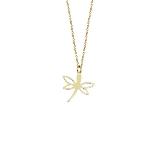 14 Ayar Altın Taşsız Yusufçuk Kolye - 1