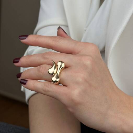 14 Ayar Altın Taşsız Yüzük – Regold Zarif Tasarım - 3