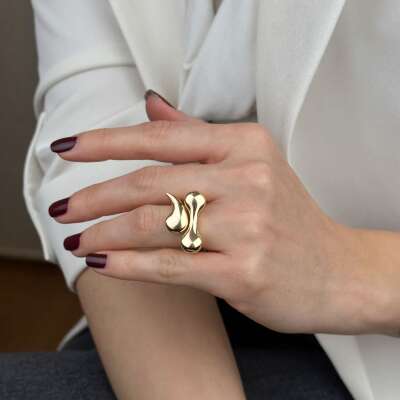 14 Ayar Altın Taşsız Yüzük – Regold Zarif Tasarım - 5