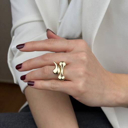 14 Ayar Altın Taşsız Yüzük – Regold Zarif Tasarım - 5