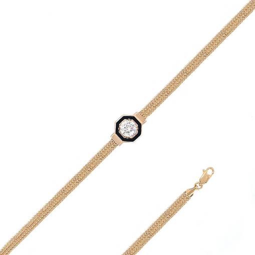 14 Ayar Altın Tektaş Bileklik - 2