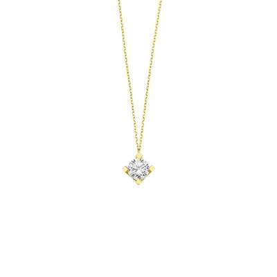 14 Ayar Altın TekTaş Kolye - ENGİNGOLD