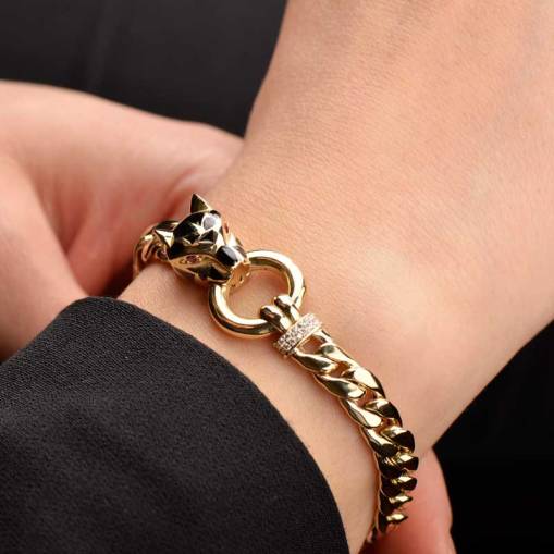 14 Ayar Altın Tiger Bileklik - 1