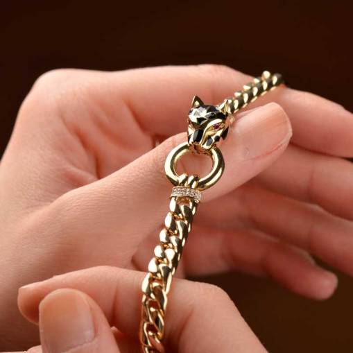 14 Ayar Altın Tiger Bileklik - 2