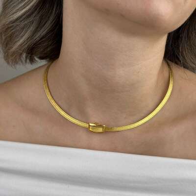 14 Ayar Altın Trabzon Hasır Kolye – İnce Üç Sıra Tasarım - 4