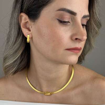 14 Ayar Altın Trabzon Hasır Kolye – İnce Üç Sıra Tasarım - 5