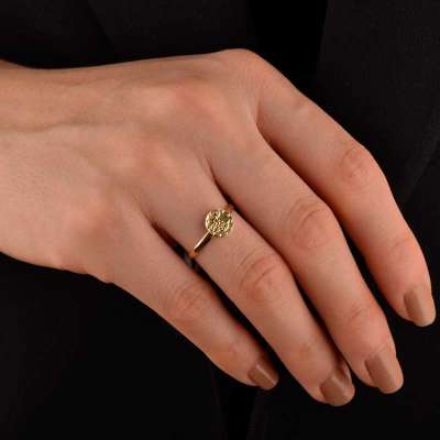 14 Ayar Altın Tuğralı Yüzük - ENGİNGOLD BRN