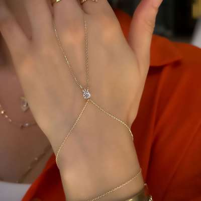 14 Ayar Altın Üç Taşlı Şahmeran - ENGİNGOLD ETO