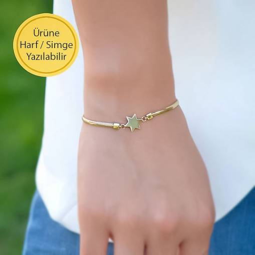 14 Ayar Altın Yıldız Bileklik - 1