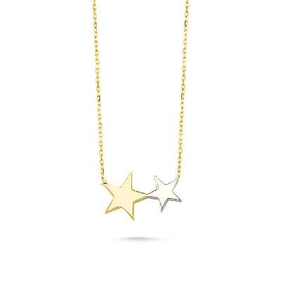 14 Ayar Altın Yıldız Figürlü Kolye - 2